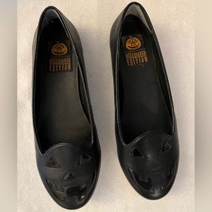 Strangecvlt Lydia Jack All black Halloween ballet flats size 10 women’s